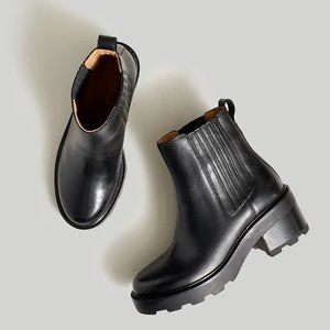 NWOT Madewell The Gwenda Platform Ankle Boot Sz 7.5 black